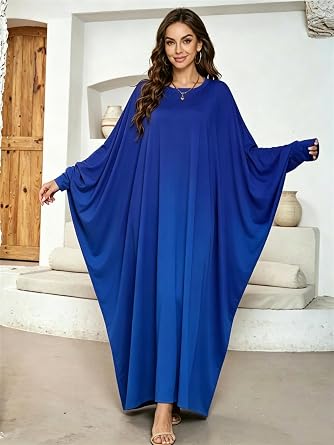 Boedaty レディース ソフト イスラム教徒 祈り ドレス Abaya イスラム教 ラマダン 伸縮性 衣服 ドバイローブ