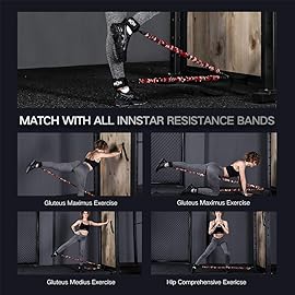 INNSTAR Resistance Bands Accesories Exercise Bands Attachment for Home Gym Workout Full Body Workout (2 Pack Ankle Cuff)