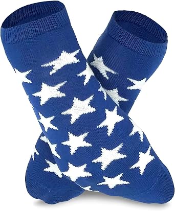 TeeHee Novelty Fashion Americana No Show Socks for Women 6-Pack (Stars Stripes & Dots)