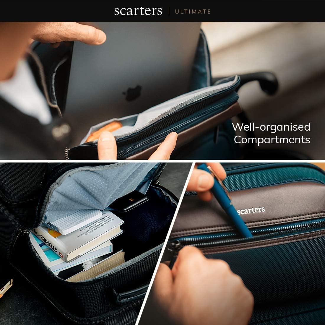 Flash Deals - 50% OFF Scarters | Ultimate Laptop Backpack for Business Travel with USB Charging Port in Water Resistant Durable Fabric, Fits Up to 15.6 inch Computer, Trendy College School Student Gift Casual Daypack: Terminal ~ Navy Blue Greatest Product Scarters | Ultimate Laptop Backpack for Business Travel with USB Charging Port in Water Resistant Durable Fabric, Fits Up to 15.6 inch Computer, Trendy College School Student Gift Casual Daypack: Terminal ~ Navy Blue