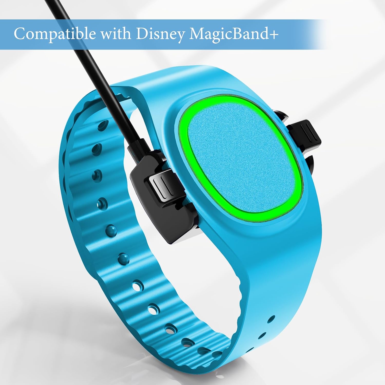 3 Pack Compatible with Disney-Magic Band Plus Charger, 3.3ft Replacement Charger Only Compatible with Disney-Magic Band+, Black