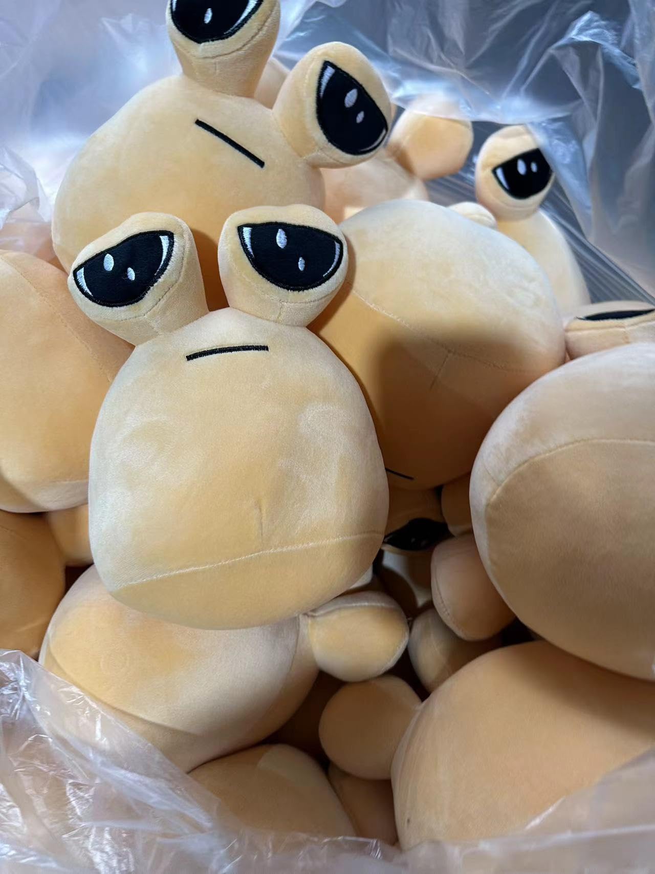 Pou Pluszowa Miękka Poduszka Alien - Kawaii 22 cm wypchana zabawka, prezent urodzinowy dla dzieci z dużymi oczami, pluszowe poduszki kosmita