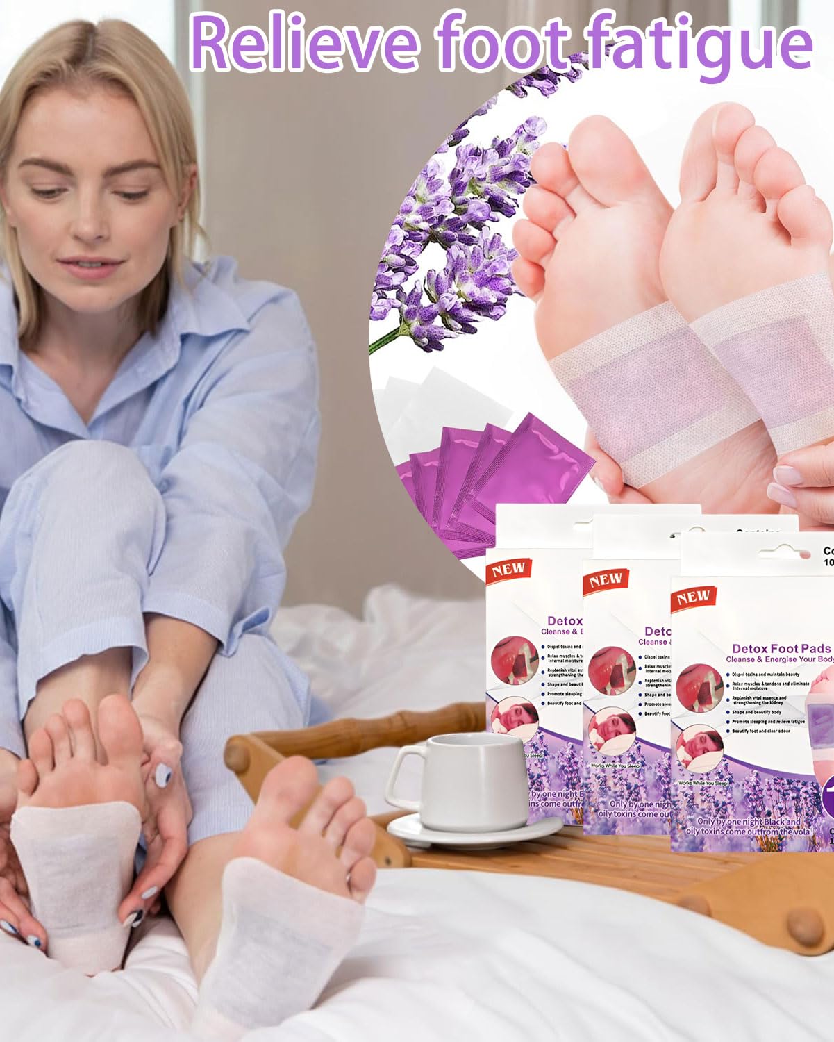 GRETY Parches De Limpieza Profunda Para Los Pie 20 Pack. Parches Detox, Limpieza Natural, Para Dormir, Eliminar Toxinas Y Purificar Los Pie