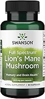 Vista 1 de Suplemento vitamínico de Swanson de espectro completo. Hongo Melena de León. 500 mg, Swanson-SW1096, 1
