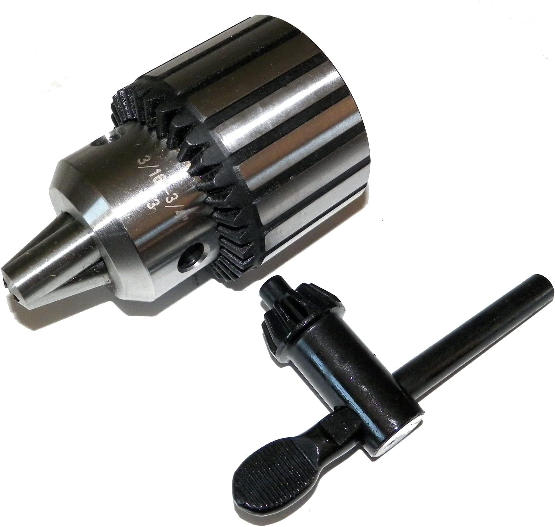 3/16"- 3/4" Heavy Duty Drill Chuck with JT3 Taper Mount and Chuck Key in Prime Quality