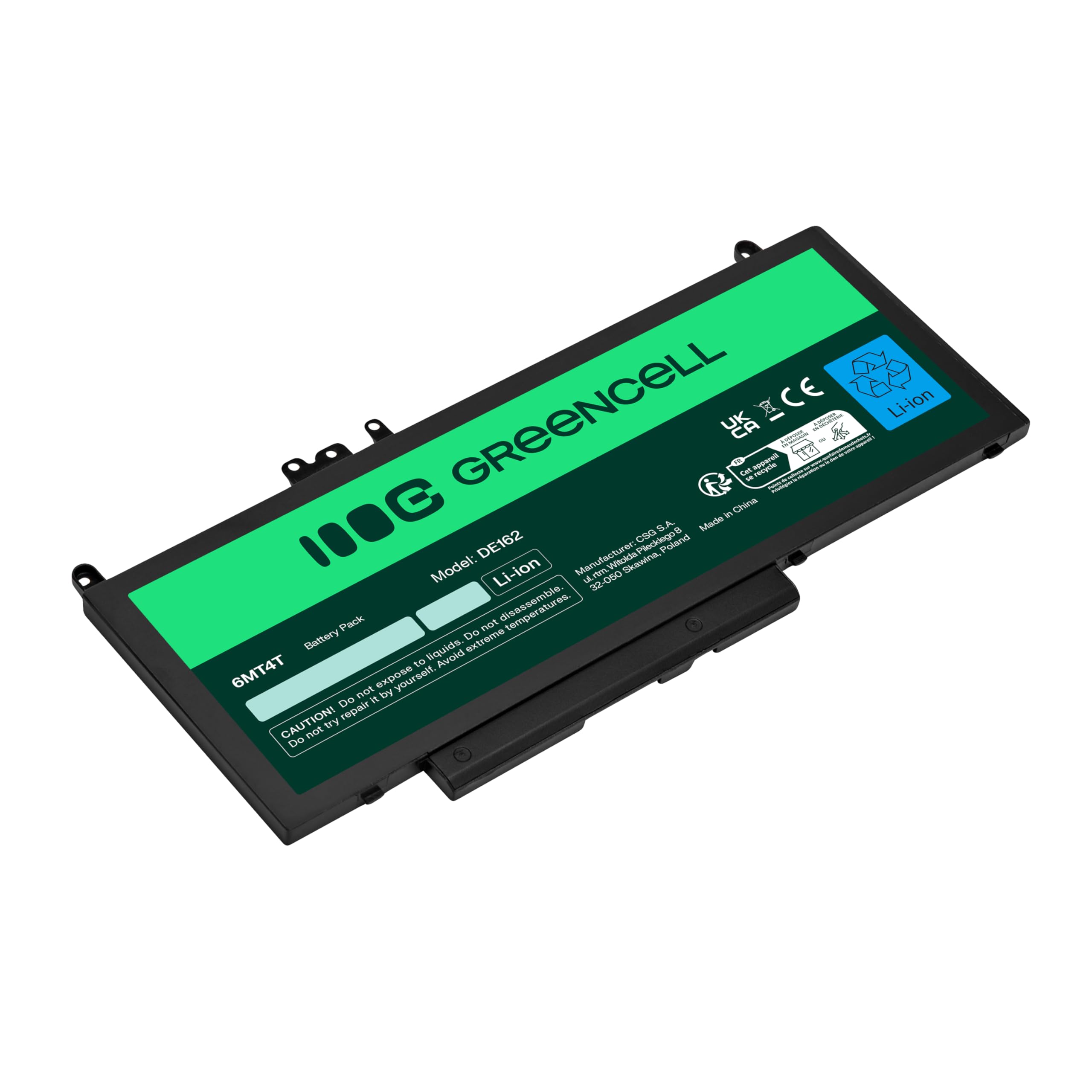 Green Cell Bateria do laptopa Dell Latitude E5270 E5470 E5570 / 07V69Y 6MT4T 7V69Y (7200mAh 7.4V czarny)