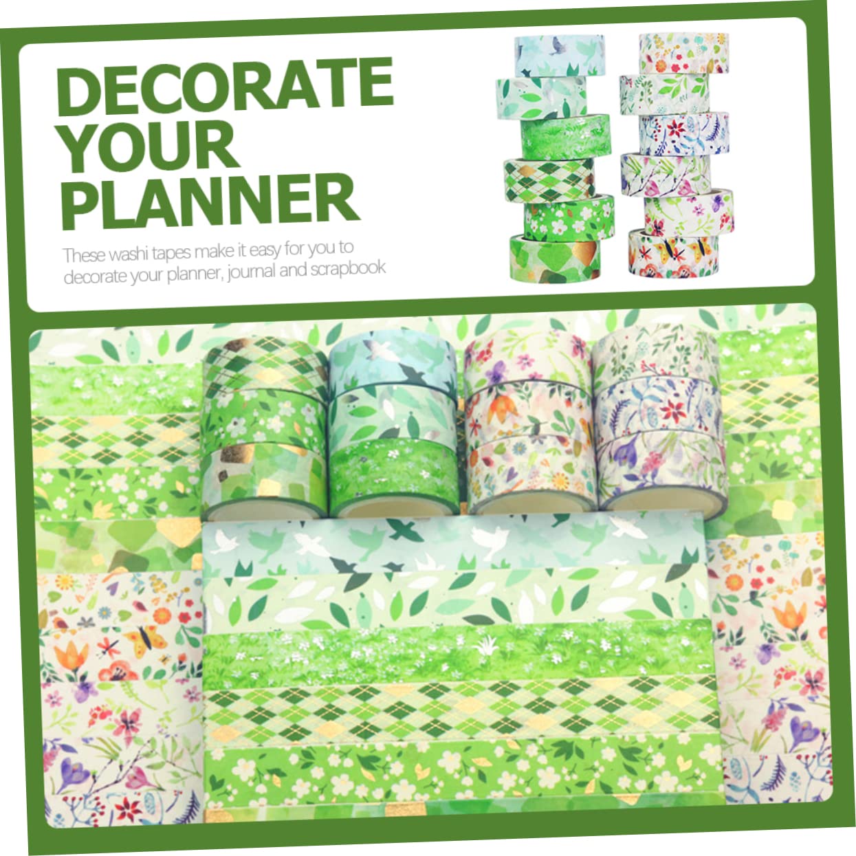 SHINEOFI 48rollos Cintas Washi De Floral Cinta para Scrapbooking y Manualidades para y Álbumes De