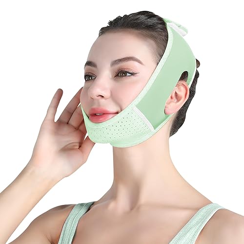 Cinturón de levantamiento facial, banda de estiramiento facial con rejillas de ventilación transpirables, levantamiento de cara, cómodo cinturón en