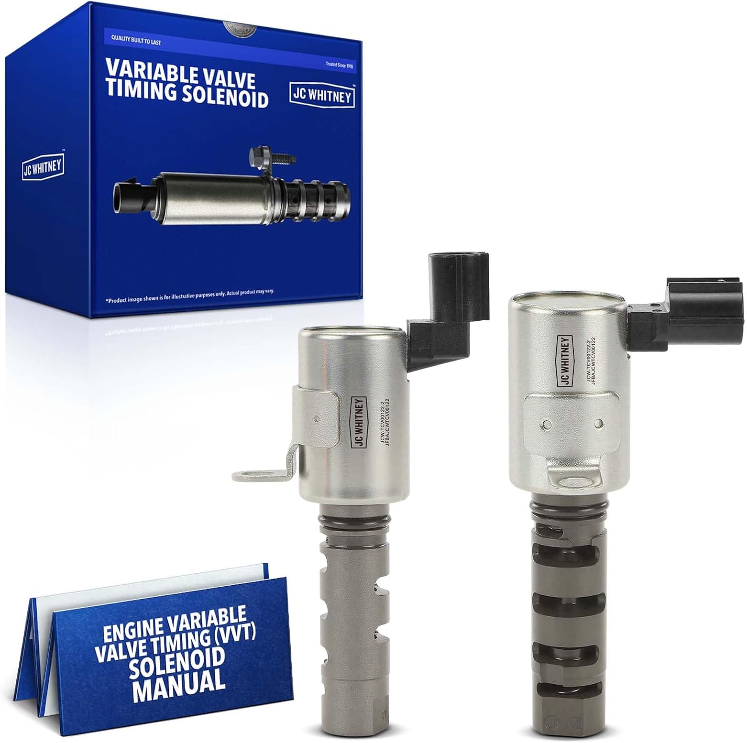 JC Whitney JFBAJCWTCV00122 Set of 2 Intake & Exhaust Engine Variable Valve Timing Solenoids (VVT) - Compatible with Mitsubishi Outlander 2008-2010, Lancer 2008-2010 - 2.4L