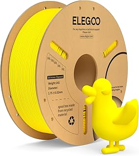 ELEGOO Filamento PLA+ 1.75 1KG Amarillo, Filamento PLA Plus para Impresora 3D, Precisión Dimensional +/- 0.02mm, Carrete Filamento 3D,para Mayoría Impresoras 3D