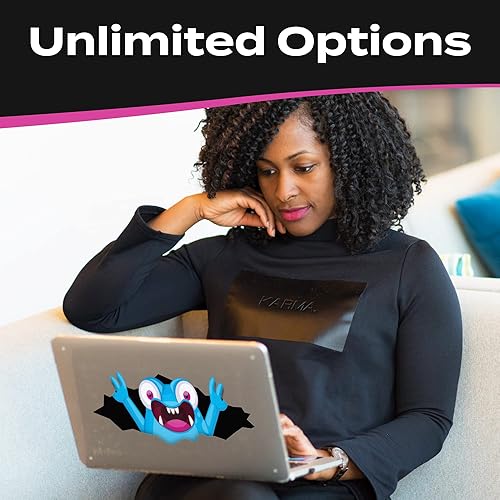 Miniatura 6 de Stickios Pegatinas de parachoques para automóviles  Peeking Monster Funny Car Sticker 11 x 4.25 pulgadas  Calcomanía de vinilo impermeable para