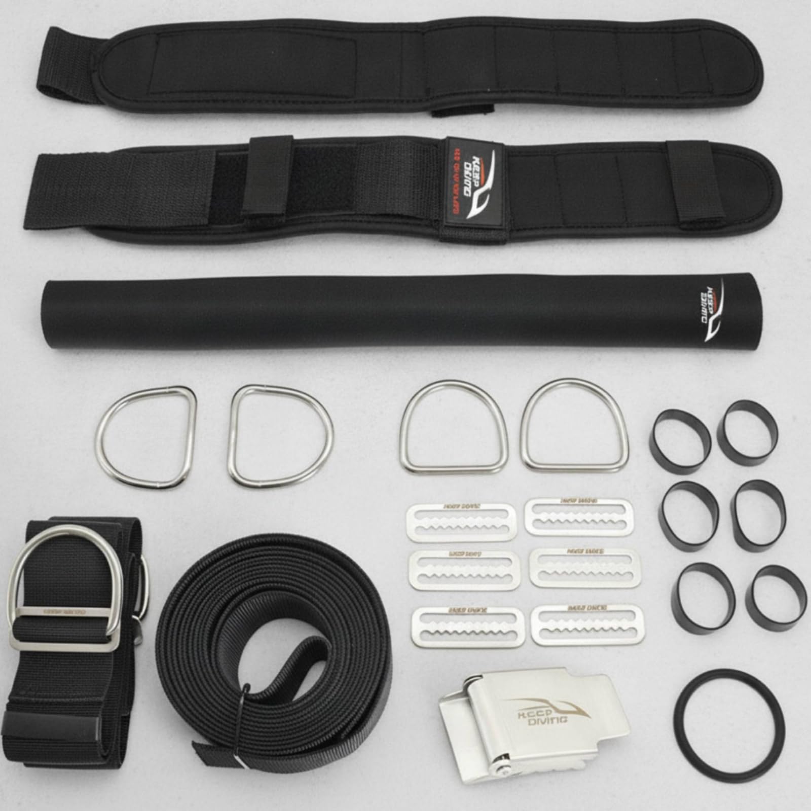 Scuba Diving Harness Tauchgeschirr Tauchsystem Rückenplatten-harness mit Stark Gepolsterten Schultergurten Edelstahl-d-ringen Verstellbarem Bauchgurt