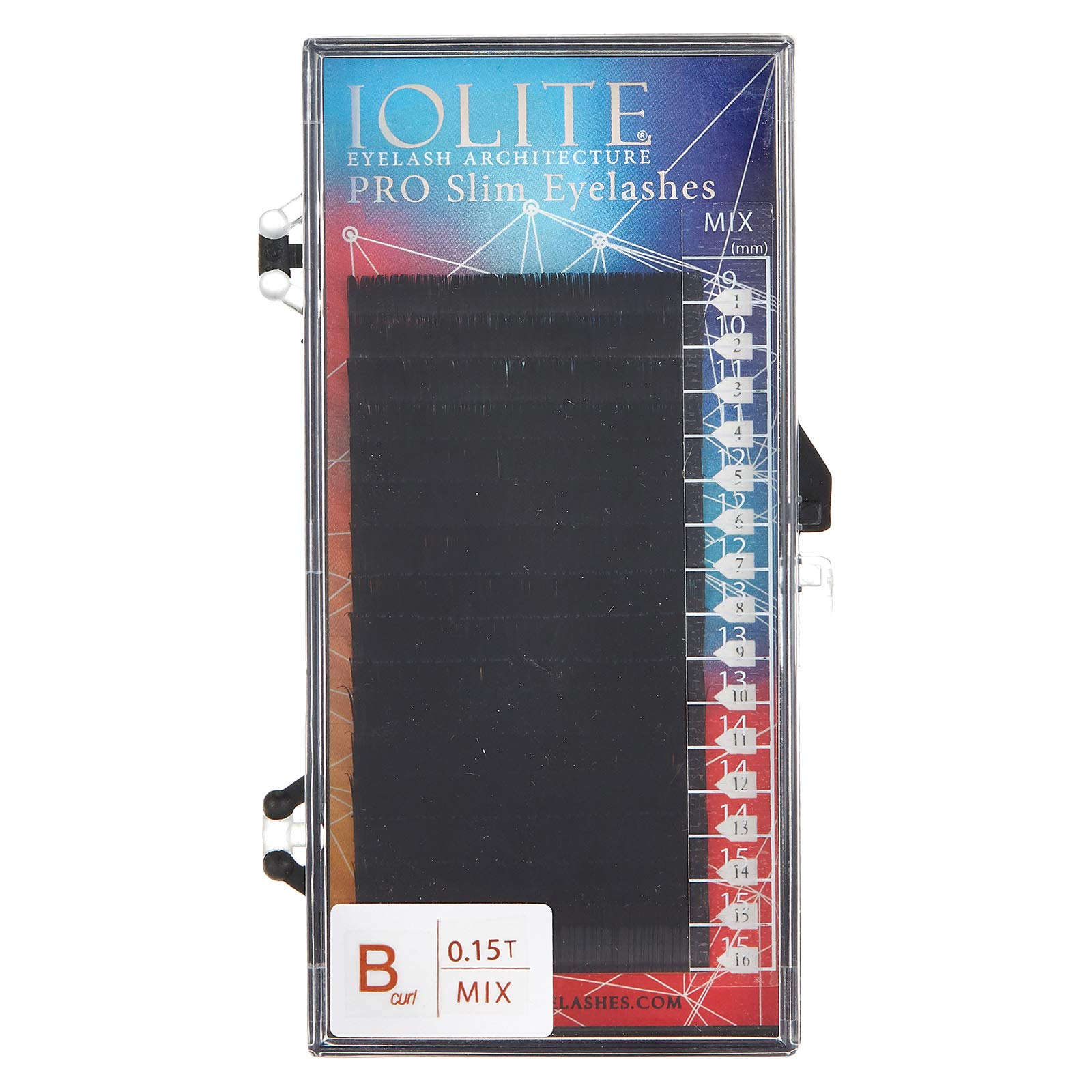 Ioliote Pro Slim Eyelashes, B Curl - 0.15 T/Mix