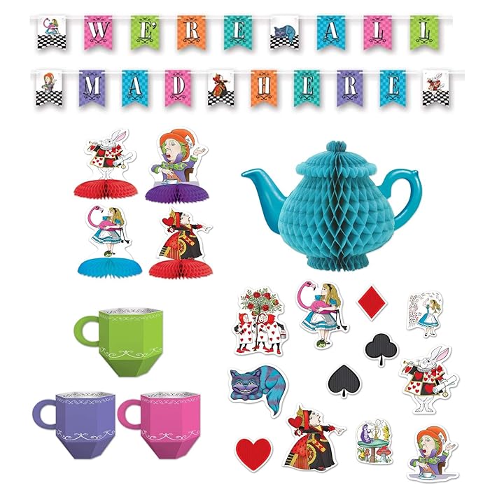 Buy Alice in Wonderland Party Supplies Decorations, We're All Mad Here