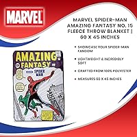 Vista 6 de Spider-Man Marvel Amazing Fantasy No. 15 - Manta de forro polar, manta coleccionable oficial de Marvel, mide 60 x 45 pulgadas