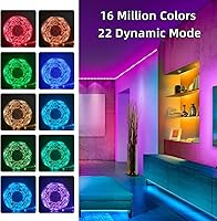 Vista 3 de Tira de luces LED inteligentes de 100 pies, tira de luces RGB que se sincronizan con música con control remoto de 40 teclas, luces LED