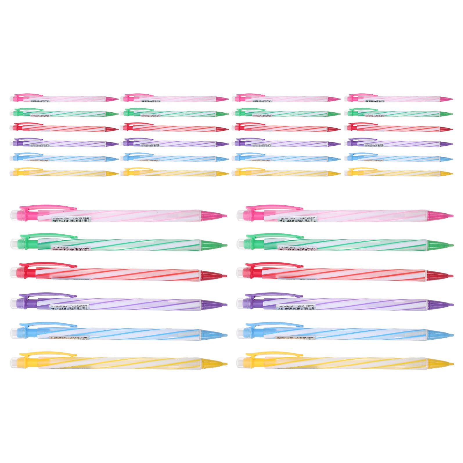 DOITOOL 36 Piezas Unidades Lápices Mecánicos Transparentes con Integrada Escolar sin Necesidad de Afilar Lápices Pequeños para Escritura y Dibujo Infantil