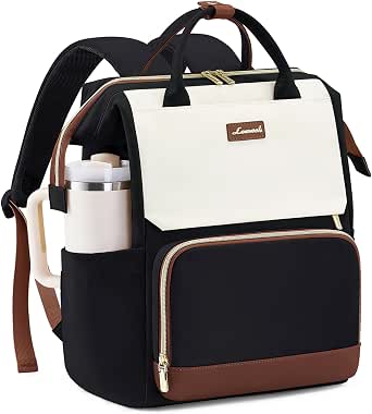 LOVEVOOK Laptop Backpack for Women with Giant Tumbler Holder and Multiple Compartments