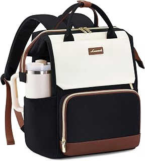 LOVEVOOK Laptop Backpack for Women with Giant Tumbler Holder Pocket for Travel Work Nurse Teacher