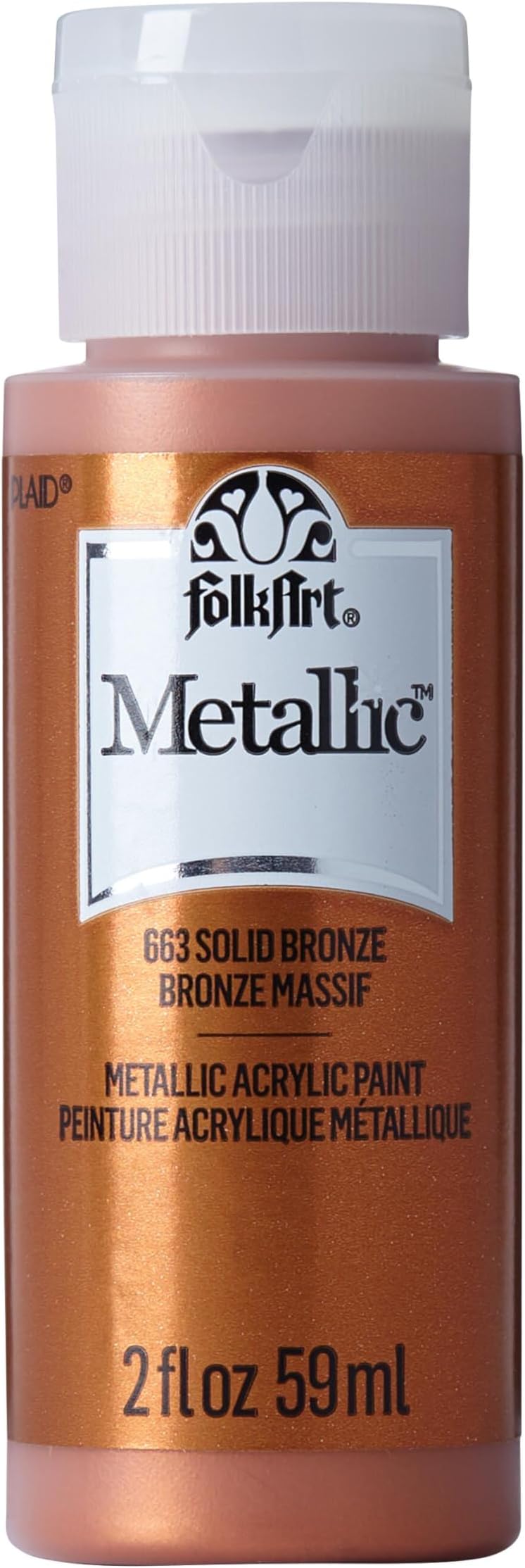 Metallic Acrylic Paint in Assorted Colors (2 Ounce), 663 solid Bronze