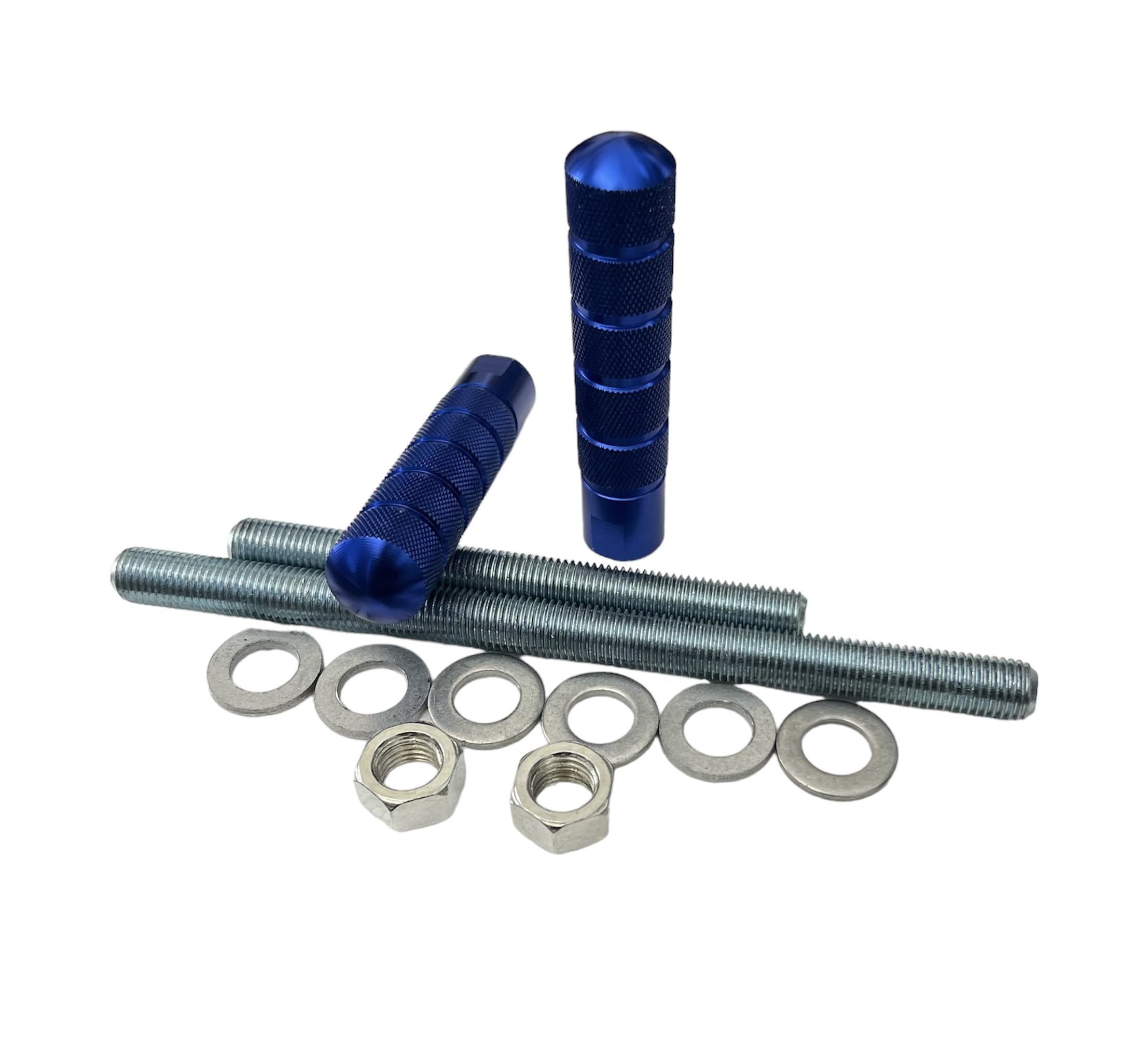 Staffe Pedane Barre Appoggia Poggia Piedi Doppia Barra Blu per Ciclomotore Ciao Si Bravo Boxer Varie Applicazioni