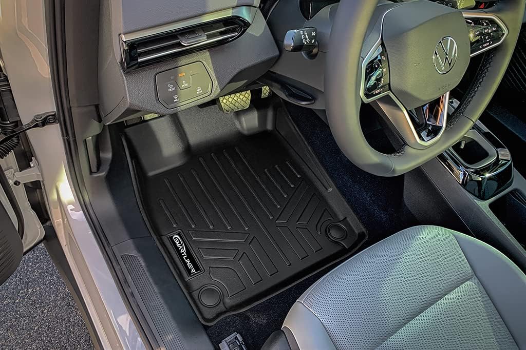 SMARTLINER Custom Fit All Weather 2 Row Floor Mats & Cargo Liner Set Compatible with 2021-2025 Volkswagen ID.4