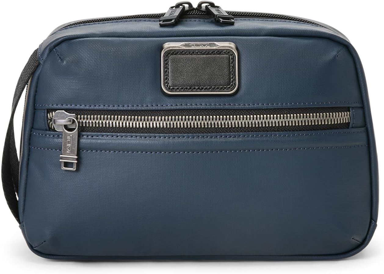 Amazon.com: Tumi Men's Response Travel Kit, Navy Coated Canvas