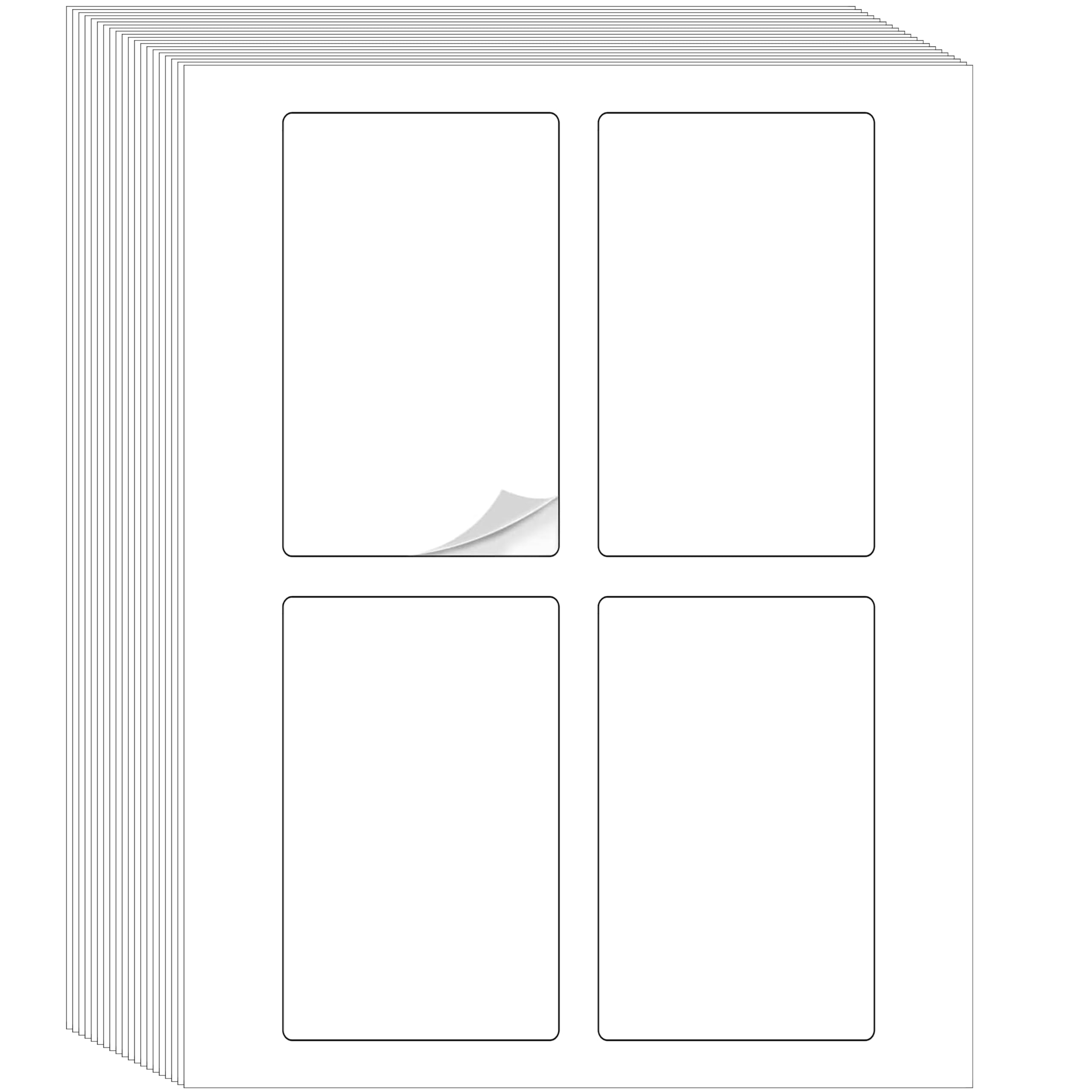 Blank Stickers for Index Cards, Print Your Flashcards