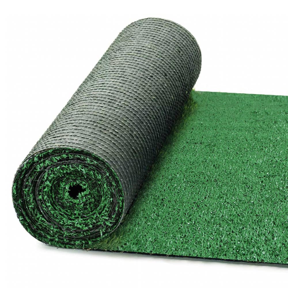 OLIVO.Shop Herbe synthétique, rouleau d'herbe artificielle, synthétique pour extérieur, pelouse synthétique gazon, jardin, terrasse, piscine, 7 mm drain grass green (1 x 20 mt)