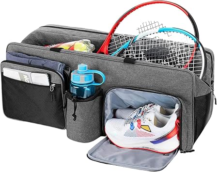 Tennis Bag, Racket Bag, Tennis Bag, Rucksack, 7 Compartments, Tennis Backpack, Shoe Storage, Dry and Wet Separation, Badminton/Tennis Rucksack, Tennis Equipment Bag Bag Only