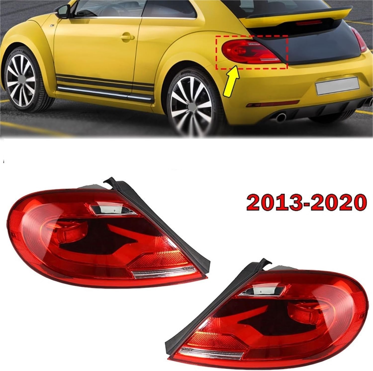 Car Accessories Fit For VW 2013-2020 Rear Tail Light Turn Signal Lamp Cover Auto Taillight Housing Without Bulb(Only 1 Left)