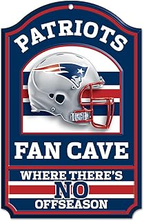 WinCraft NFL New England Patriots 05801010 Wood Sign, 11