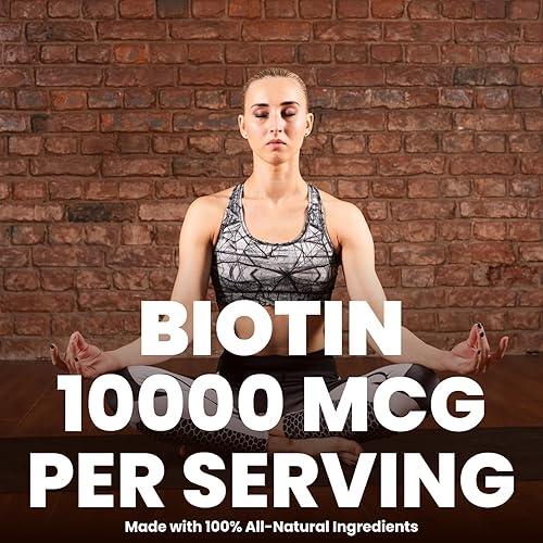 Miniatura 2 de Cápsulas de biotina 10,000 mcg  Cápsulas veganas de alta potencia para un cabello, piel y uñas saludables  Sin gluten, sin OMG, 60 cápsulas