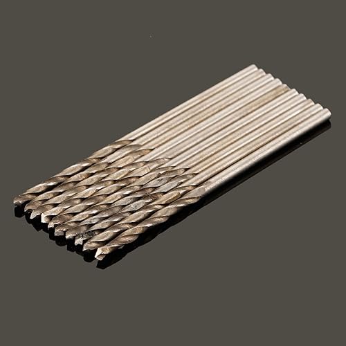 Miniatura 3 de Mtsooning Broca micro torsión, 10 brocas de calibre de alambre de acero de alta velocidad de 0.059 pulgadas para joyería, plástico suave metal HSS