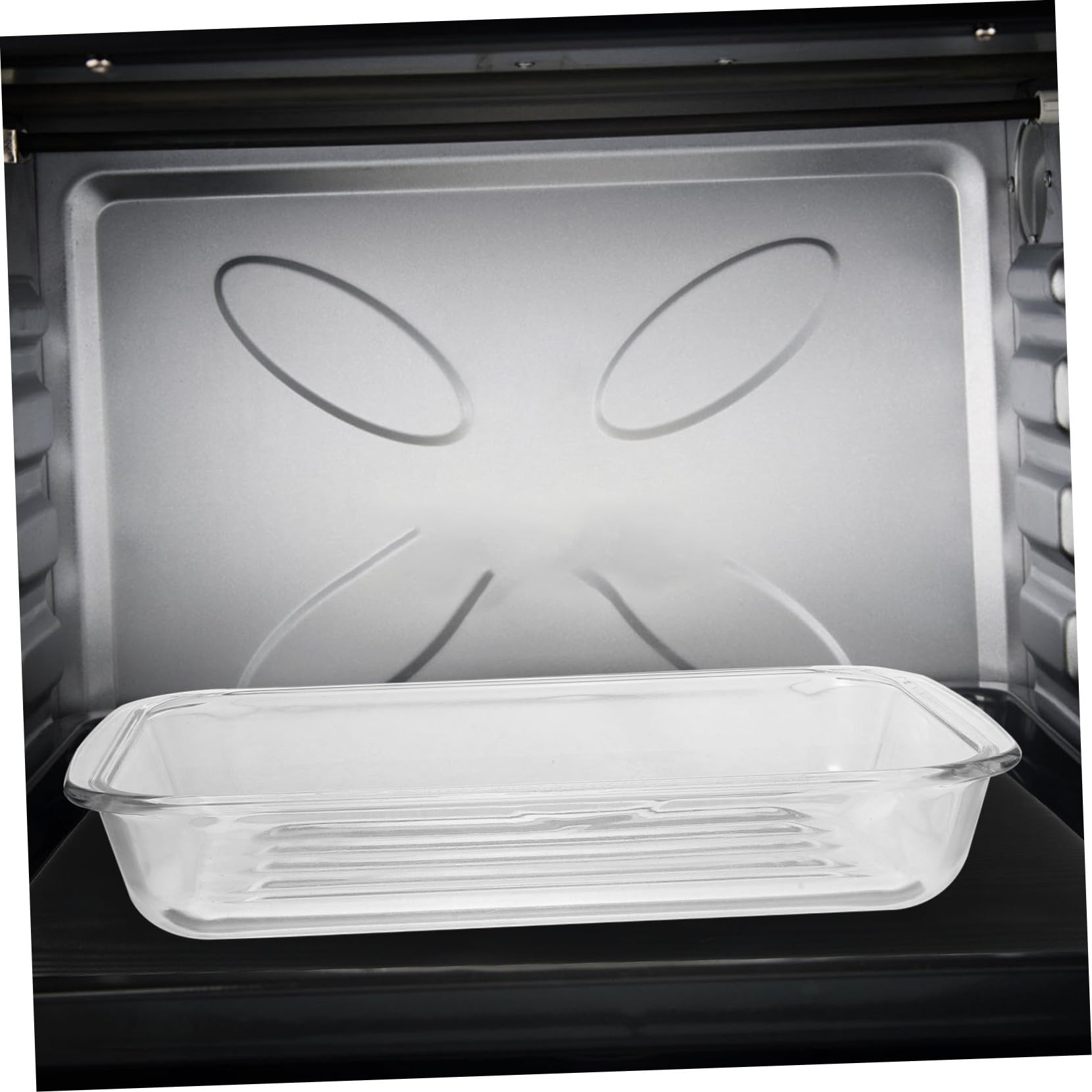 Fuente de Vidrio para Hornear 1,5 L, Resistente y Reutilizable, para Horno y Microondas, Adecuado para Uso Doméstico