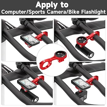 Aero Bar Bike Mount - Fit For Road Cycling 22.2mm & 22.4mm Handlebars, Compatible With Bike GPS Computers - Garmin, Wahoo, Bryton, Cateye, GoPro Full Range & Flashlight