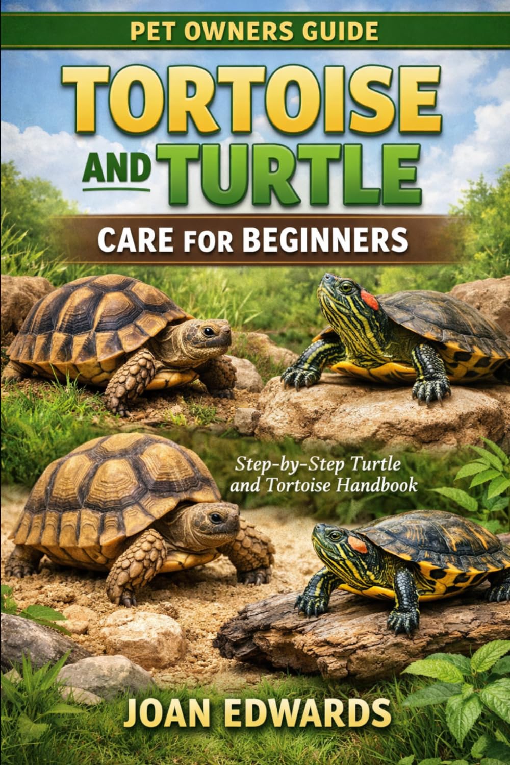 TORTOISE AND TURTLE CARE FOR BEGINNER: Step-by-Step Turtle and Tortoise Handbook.