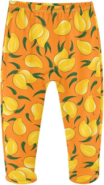 Baby Boys Footed Pants Cotton Fruit Mango Casual Bottoms 3-24 Months