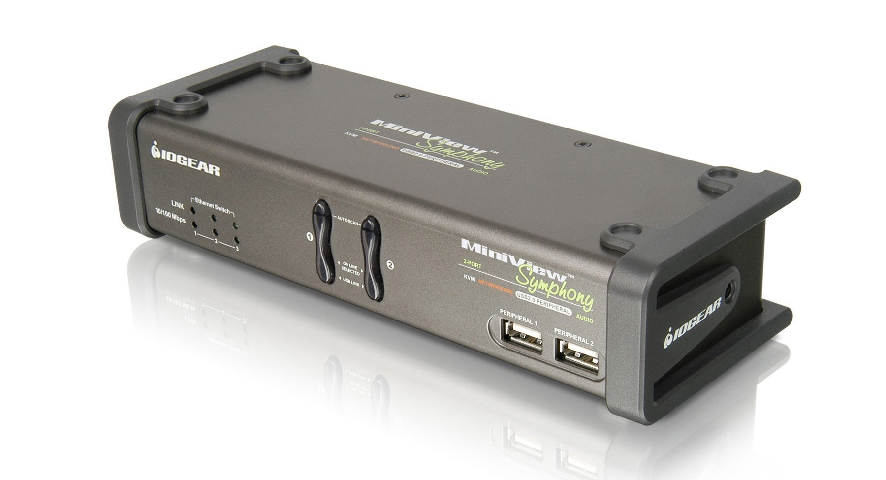 IOGear 2-Port Symphony KVM Switch with USB Video Card, USB Hub, and Cables GCS1772 (Grey)-picture-17