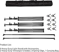 Vista 9 de Kate 10x20ft (3x6m) Photography Backdrop Frame Stand for Room Set Adjustable Heavy Duty Photography Background Support System Kit