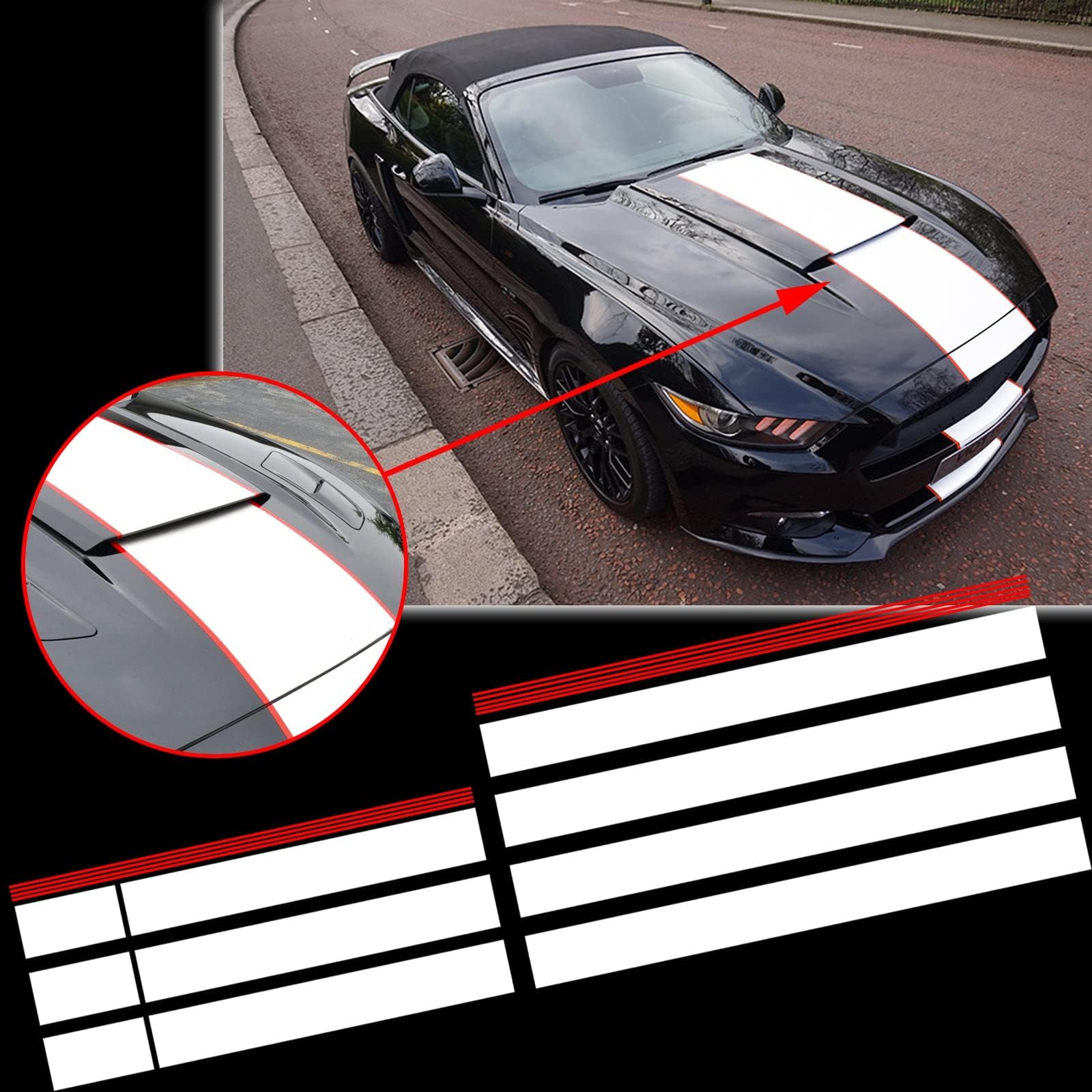 Hood Roof Trunk Bumper Sticker- Style B