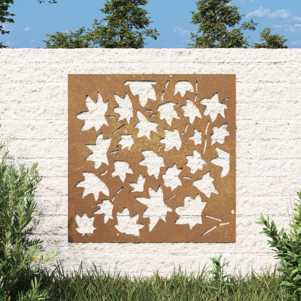 Décoration murale jardin en corten 55x55 cm pour inviter la poésie chez soi