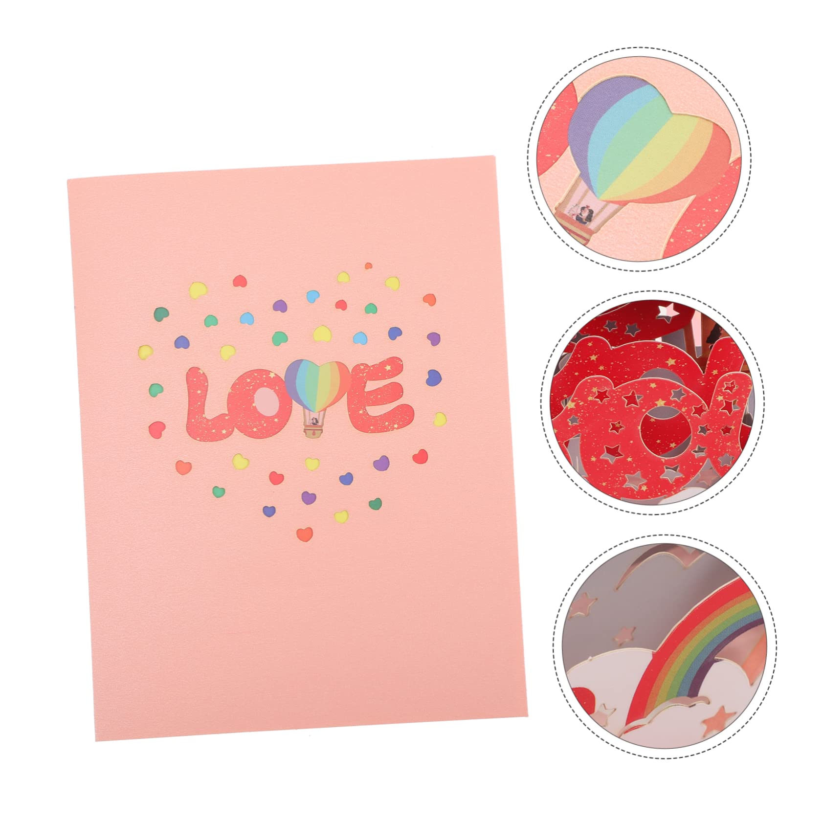 STOBOK 5sätze Glückwunschkarten Handgefertigte Papierkunst Für Hochzeit Jahrestag Valentinstag Und Geburtstage Ausdruck Von Liebe Und Zuneigung