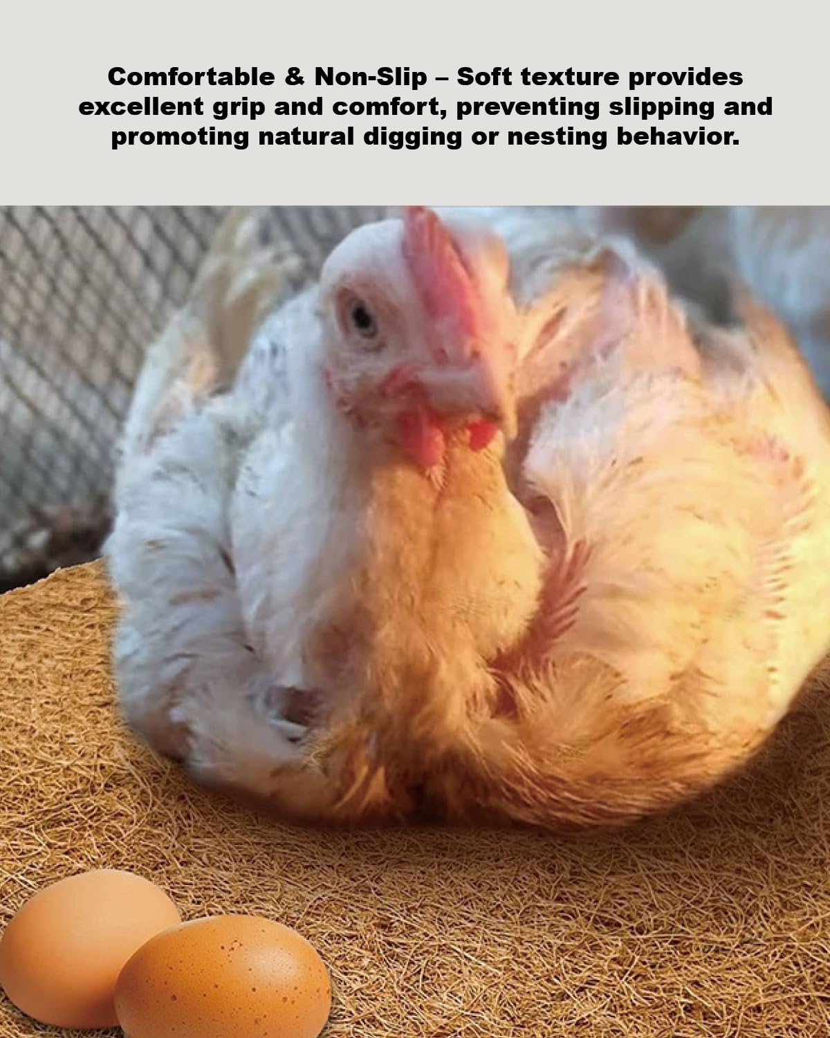 2 Piezas Esteras para Nidos de Gallinas,Insertos para Cajas Nido de Gallinas,Esteras de Coco Natural,Esteras Reutilizables para Nidos,Gallineros,Accesorios para Proteger Gallineros y Huevos,20cm