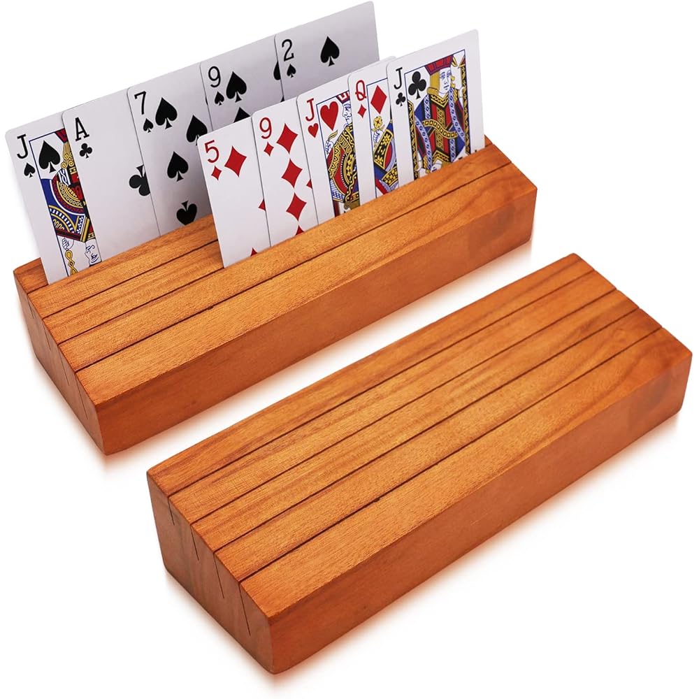 3/mo Finance Iswabard Card Deck Stand Set of 2, Playing Cards Holder