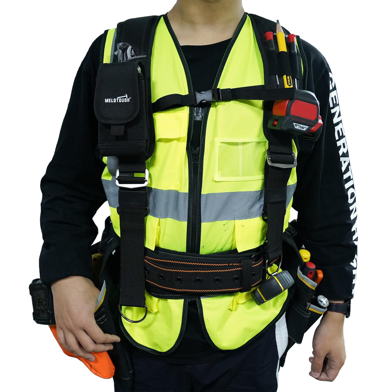 MELOTOUGH Bretelle da cintura per attrezzi da lavoro Bretelle per uomo Big e Tall Construction Bag Bretelle imbottite