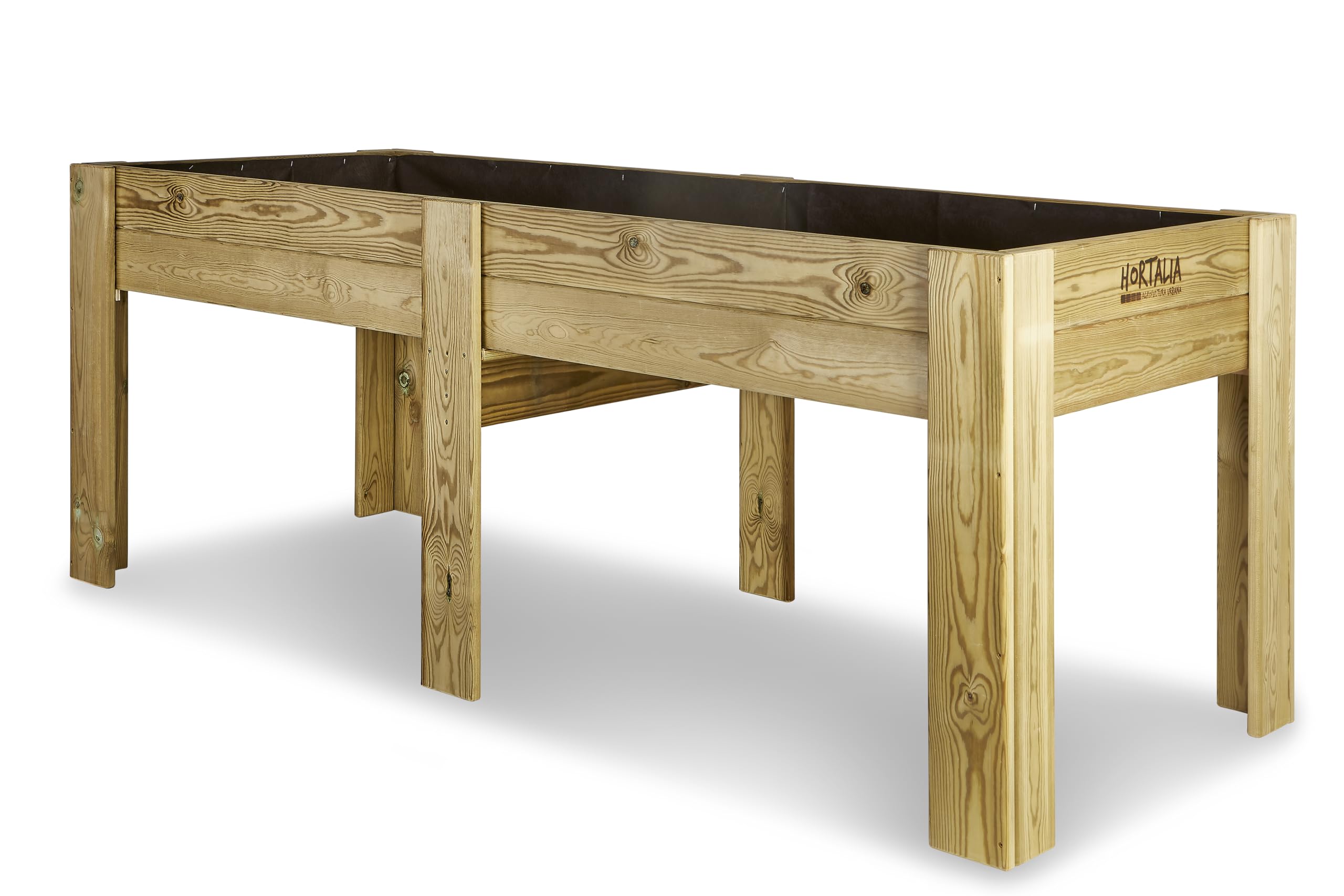 Hortalia Mesa de Cultivo Grande Huerto Urbano Jardinera de Madera - Protección Exterior Autoclave Nivel IV - Gardenbrico - XXL80