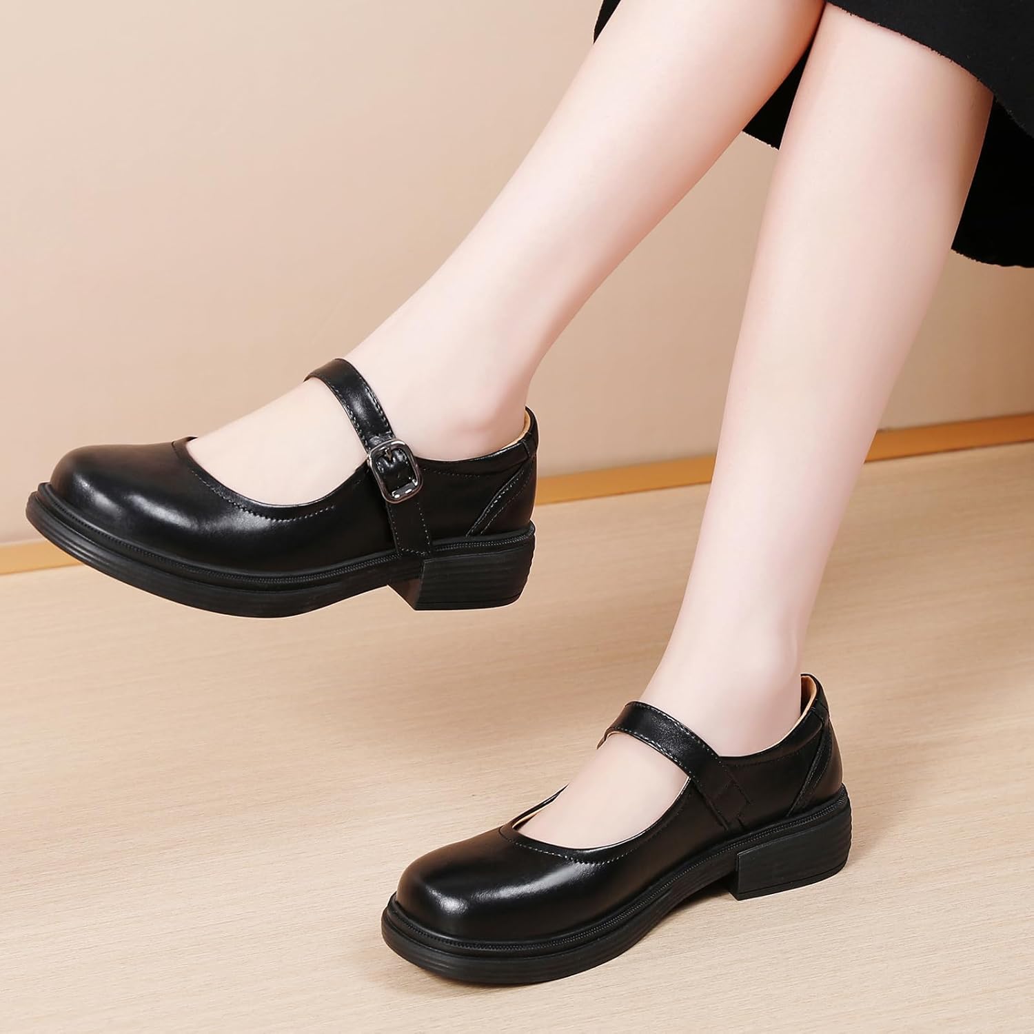 OKJ Mary Jane Shoes Women Flat Platform Mary Janes for Womens Comfortable Flats Dressy Casual School Cute Non Slip Work Shoes - Image 7