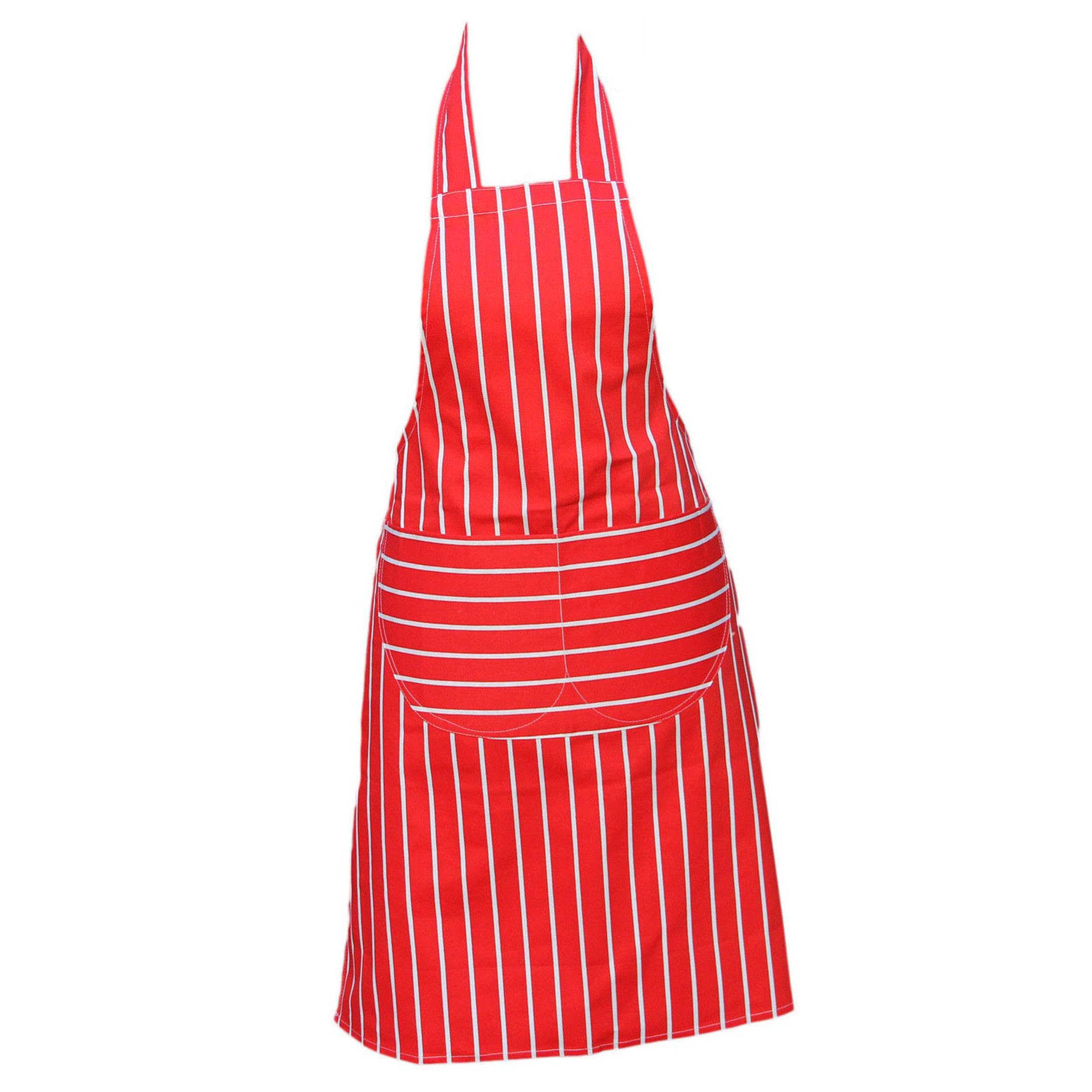 Discounted Cleaning Supplies Kitchen Chef Apron for Men & Women - Butchers Apron for Men - Men’s Apron for Cooking - Professional Chefs Apron Double Pockets – Red