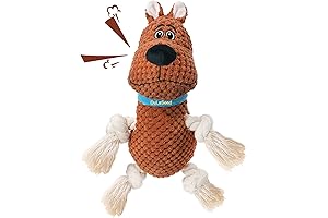 Squeaky Plush Dog Toys, Durable Scooby Dog Toy for Puppies